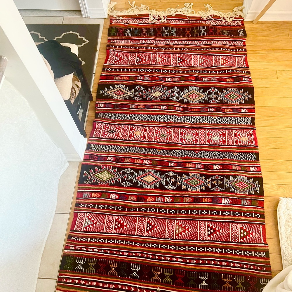 Handcrafted Multicolor Tribal Rug - Picture 3 of 6